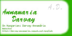 annamaria darvay business card