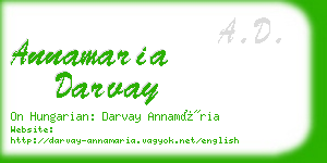 annamaria darvay business card